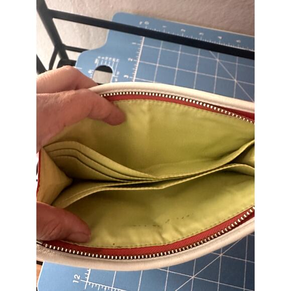 Coach Legacy Perforated Leather Hobo Bag & Matching Wallet Set - Red/Vermillion - Picture 8 of 13